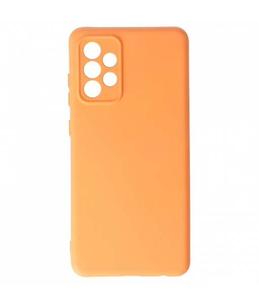 Husa Samsung Galaxy A13, Silicon Catifelat cu Interior Microfibra, Orange